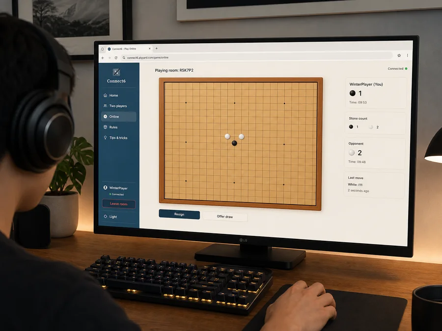 Leaving, reconnecting, and closing an online Connect6 room